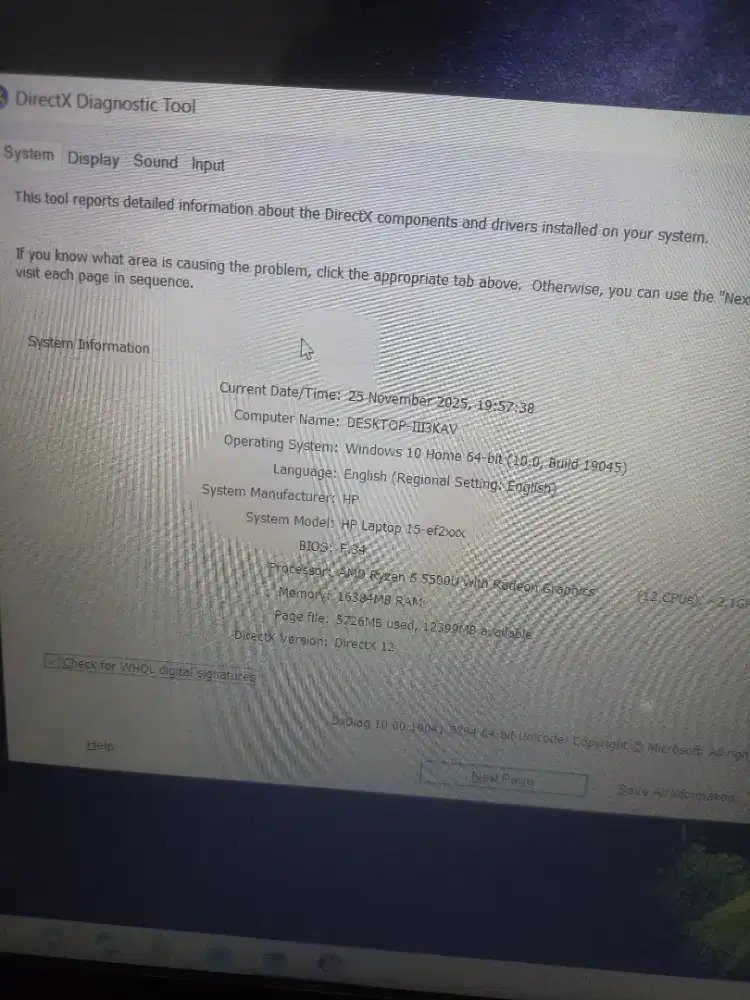 JUAL LAPTOP HP AMD RYZEN 5 SSD 1TB RAM 16