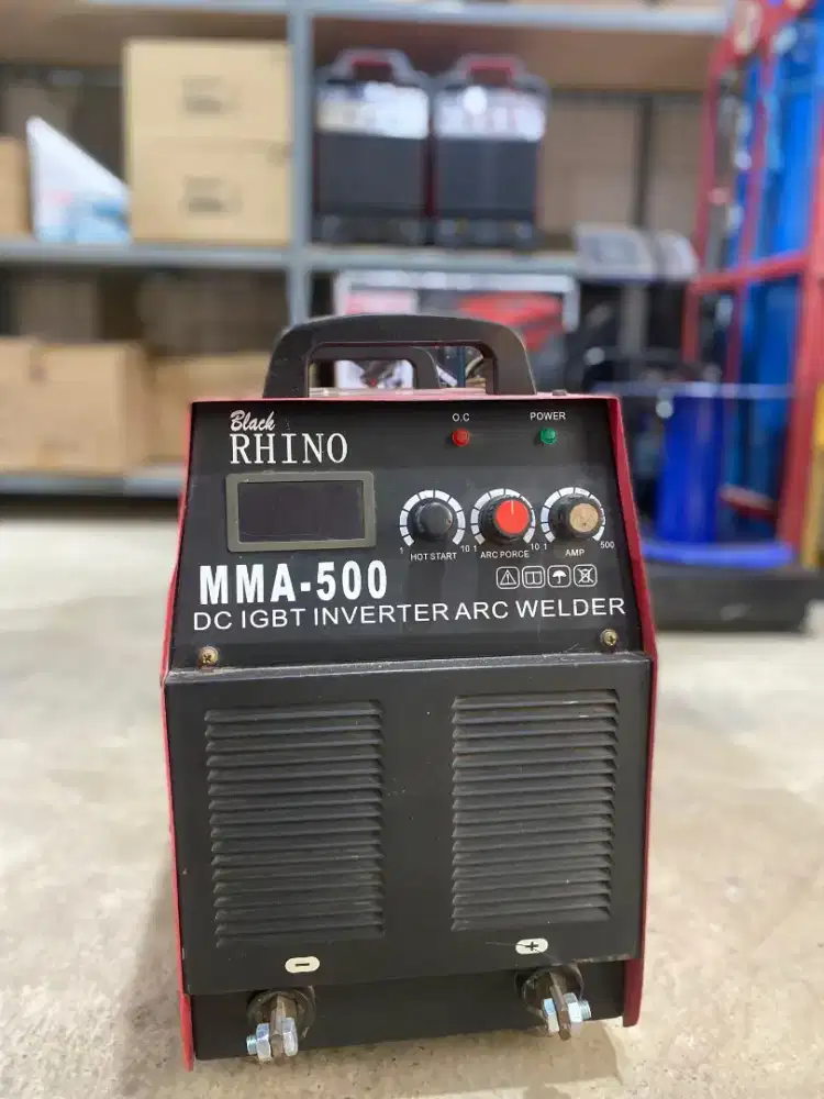 MESIN LAS BEKAS MMA 500A RHINO BEKAS 3 PHASE LISTRIK INVERTER SECOND