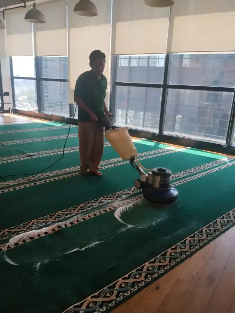 Jasa cuci karpet masjid, karpet sajadah karpet permadani karpet kantor