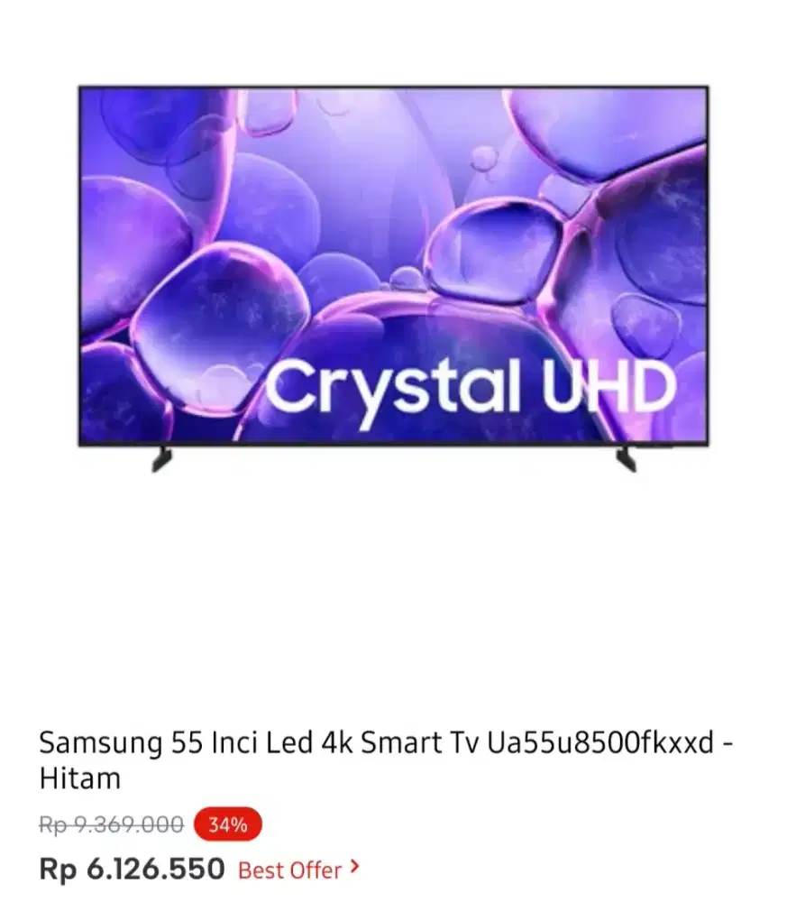 SAMSUNG SMART TV 4K 55 INCI