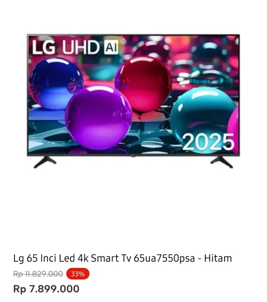 LG SMART TV 4K 65 INCI