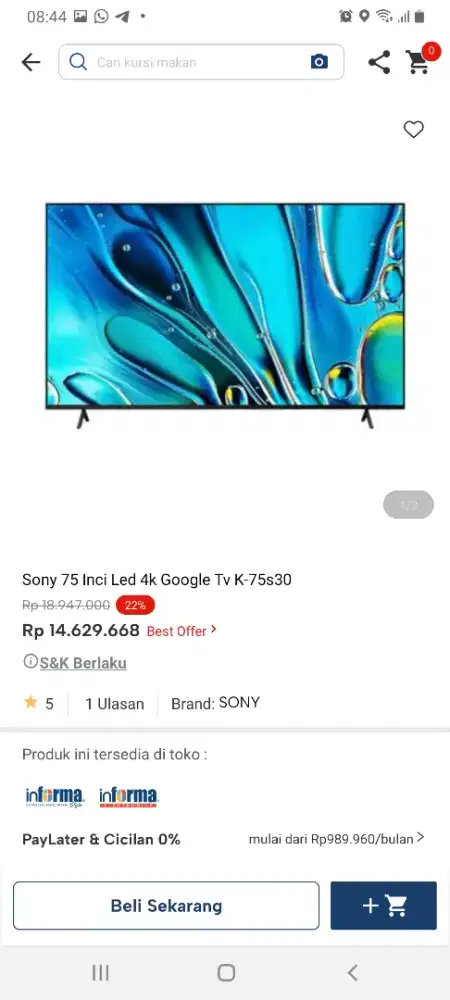 Sony google tv 75inch