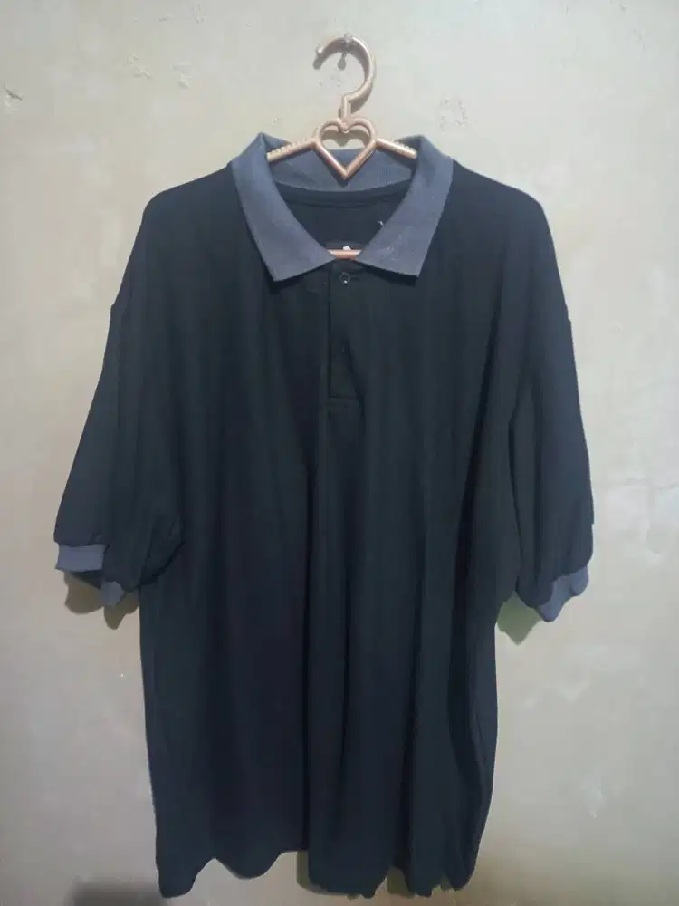 Polo Shirt Hitam Abu Barang Baru Bigsize Bahan Bagus Keren Berkualitas