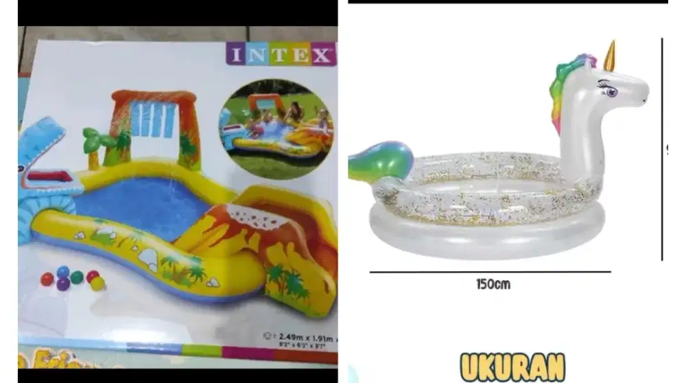 Intex kolam dinosaurus dan unicorn