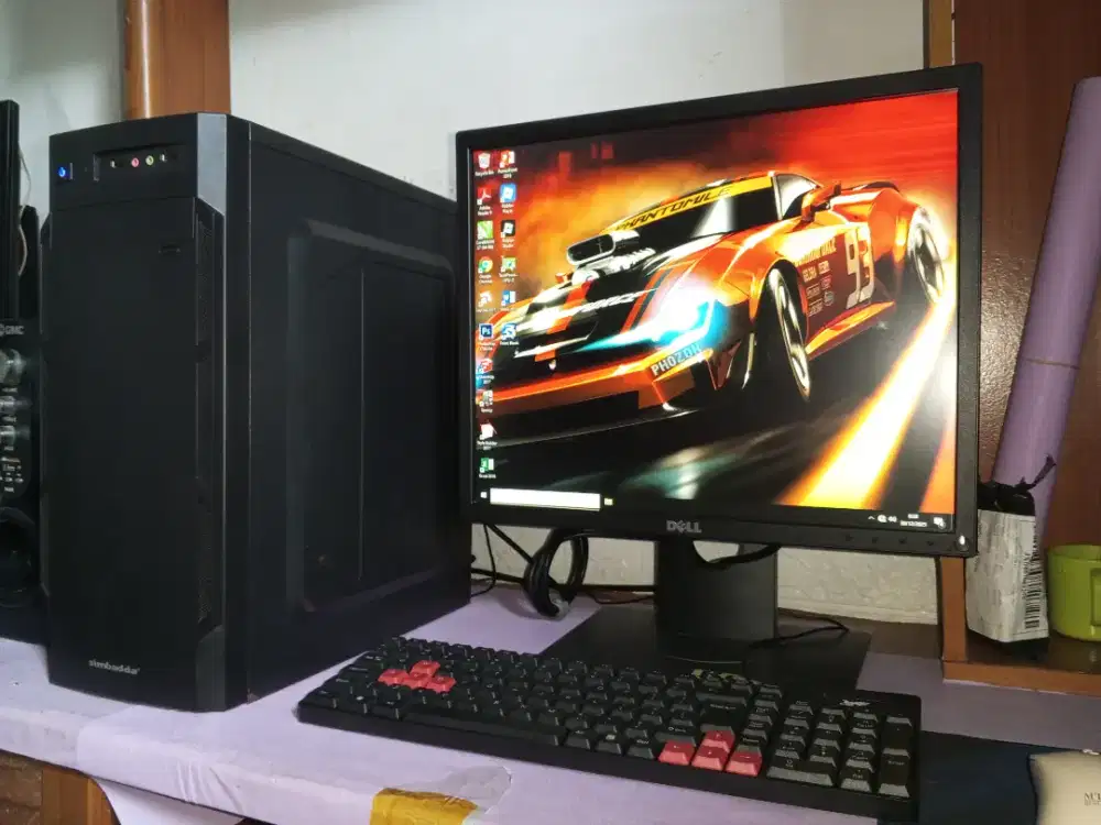 Pc editing dan gaming intel core i5 + vga nvidia + monitor 19inch dell