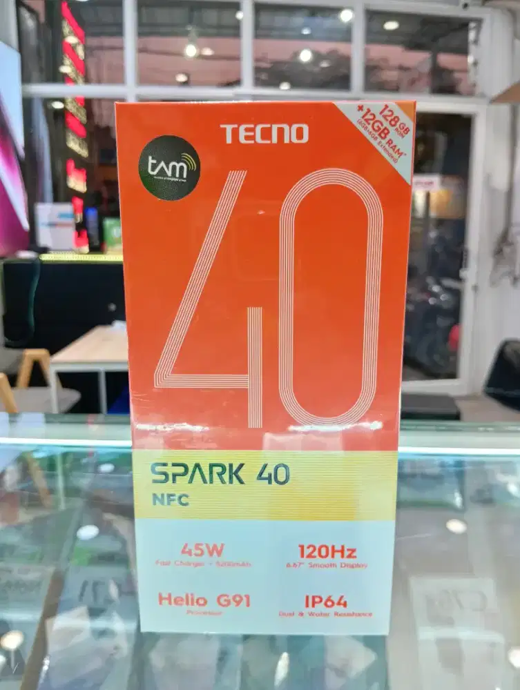 Tecno spark 40 ram 6gb Rom 128gb