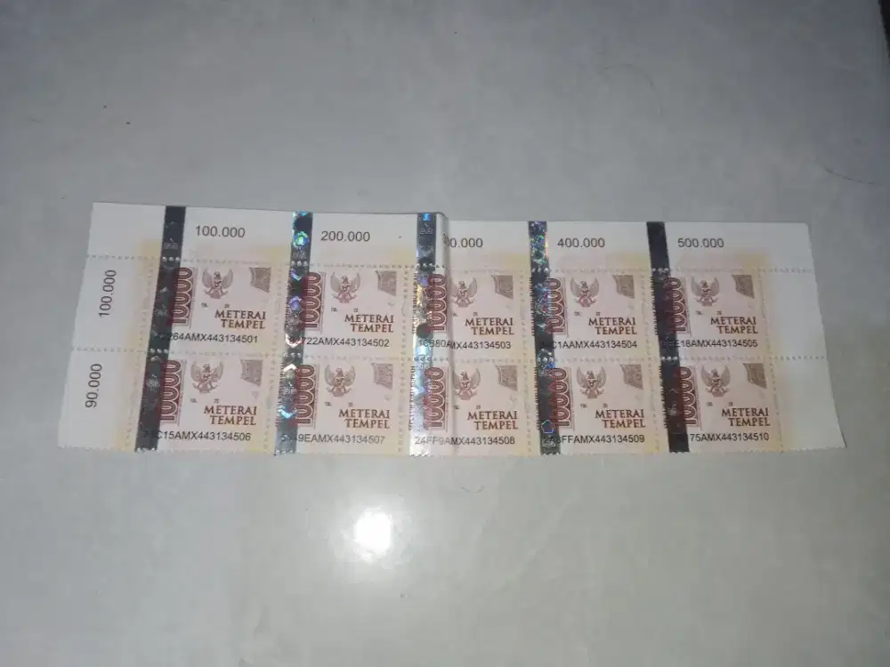 Materai tempel 10k, ada 18pcs, harga 160k bisa nego