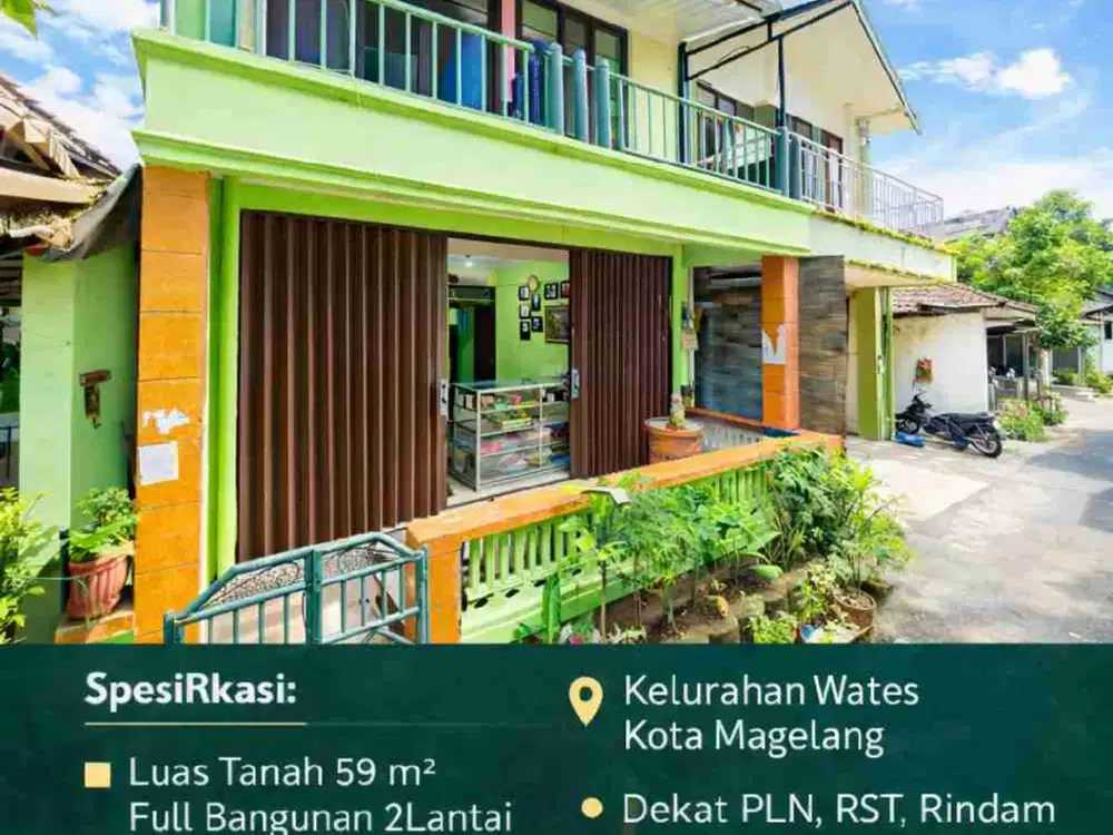 RUMAH MURAH 2 LANTAI SIAP HUNI DI WATES MAGELANG DEKAT RINDAM