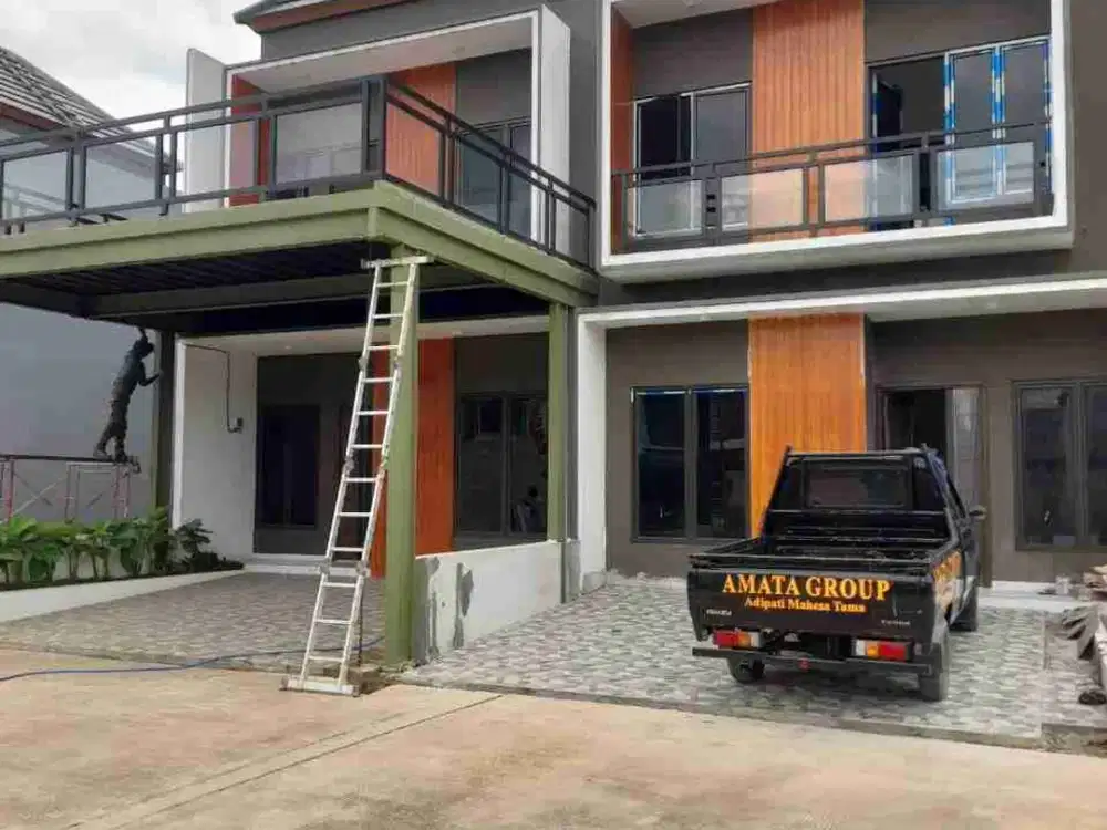 Cluster cakep kekinian 2lantai unit ready dijatiwarna lokasi pinggir jalan raya utama Akses lebar 2mobil