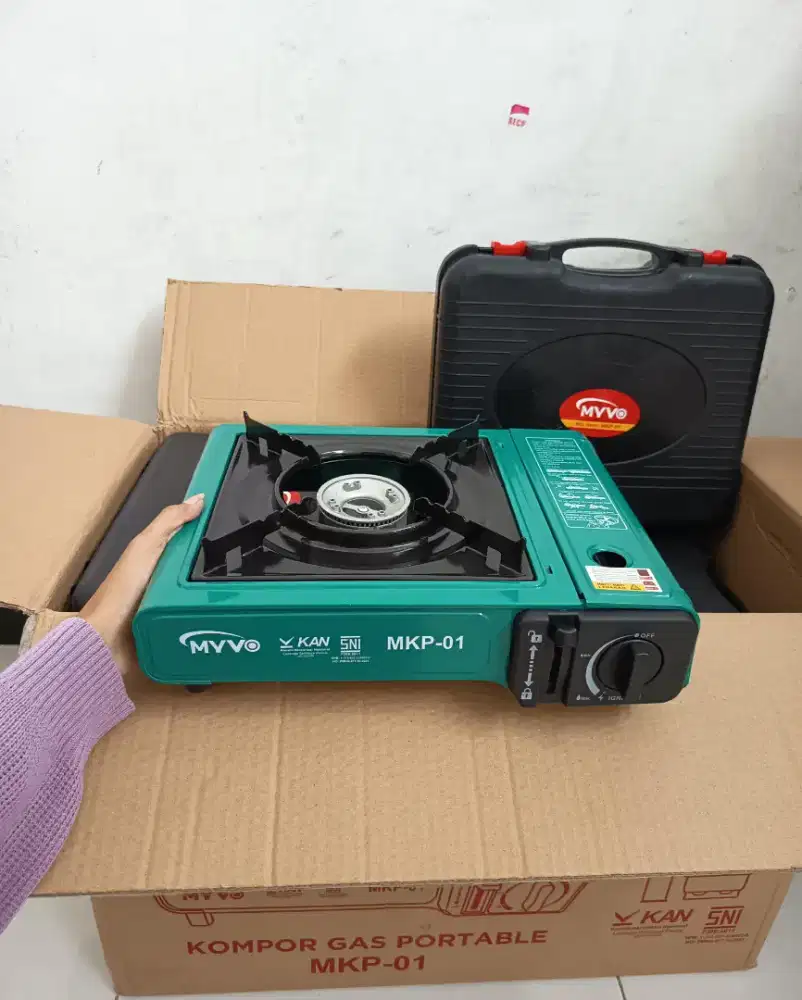 Kompor Portable 1 Tungku MYVO Lengkap Tas Koper