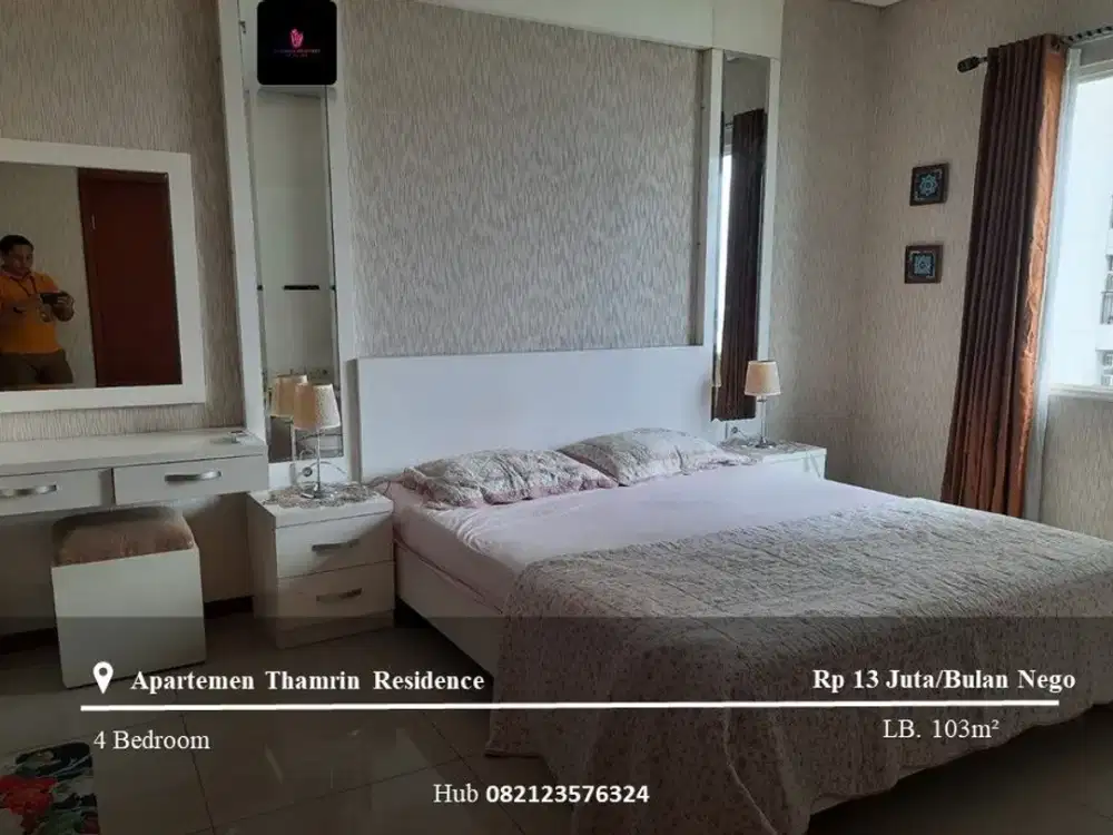 Disewakan Apartement Thamrin Residence Mid Floor 3BR FF