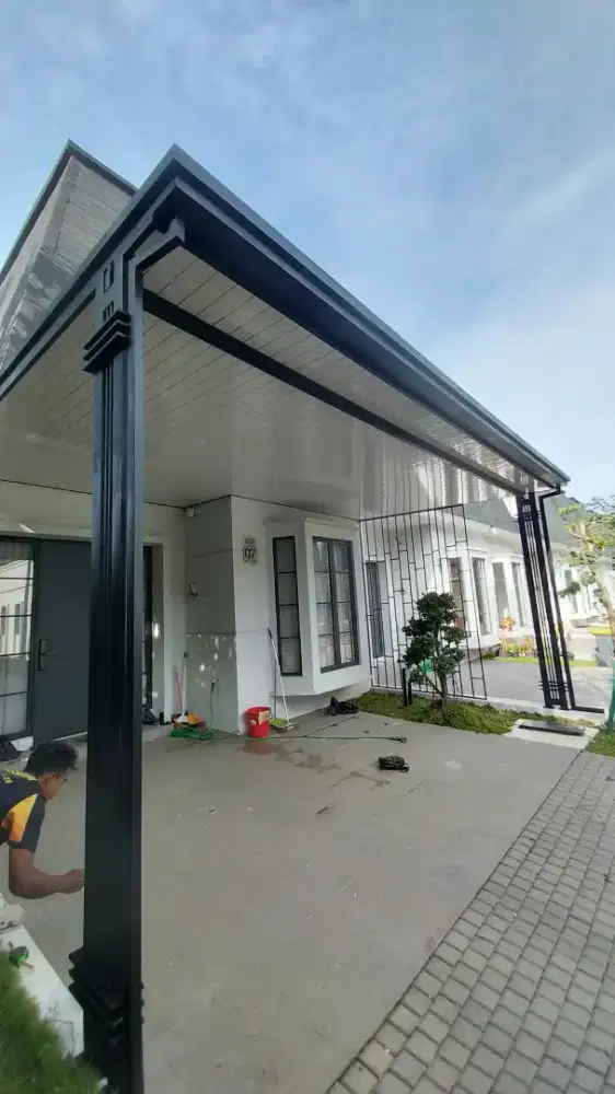 kanopi alderon RS dan plafon PVC model cordoba rangka  holow galvanis