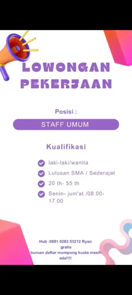 Lowongan pekerjaan