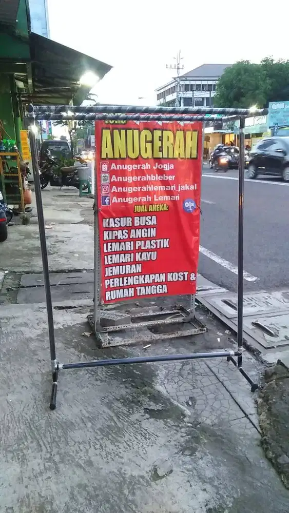 jemuran besi 2 garis