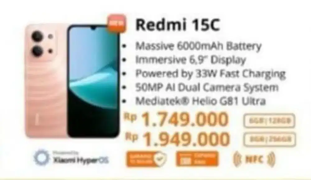 HANDPHONE REDMI 15C
