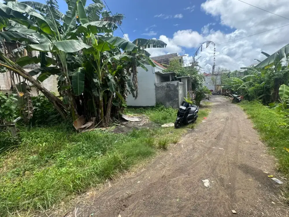 Jual Tanah Hook Di Jalan Sedap Malam Kesiman Denpasar Timur Bali. Dekat Ke Jalan Hangtuah, Plaza Renon, Pelabuhan Sanur, Pantai Sanur Bali.