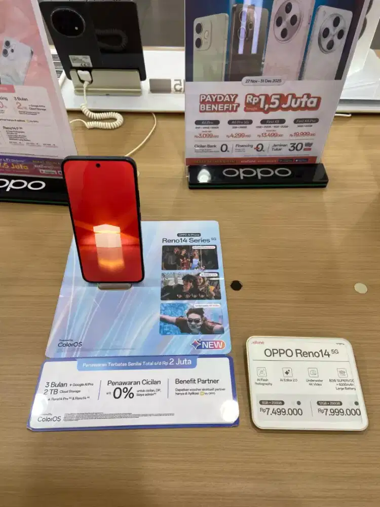 PROMO CICILAN BUNGA 0% OPPO RENO14 5G