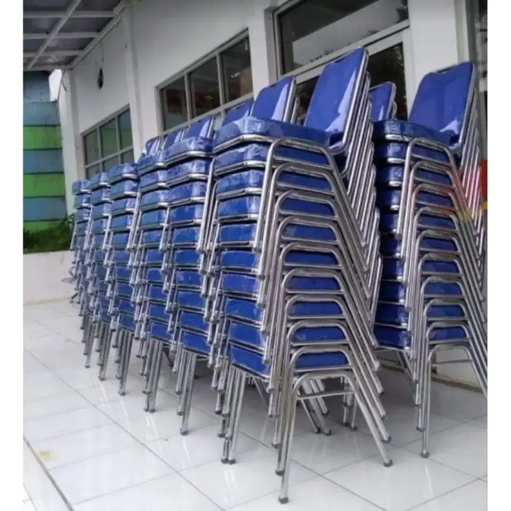 kursi besi tumpuk serbaguna kokoh & berkualitas merk Fronline