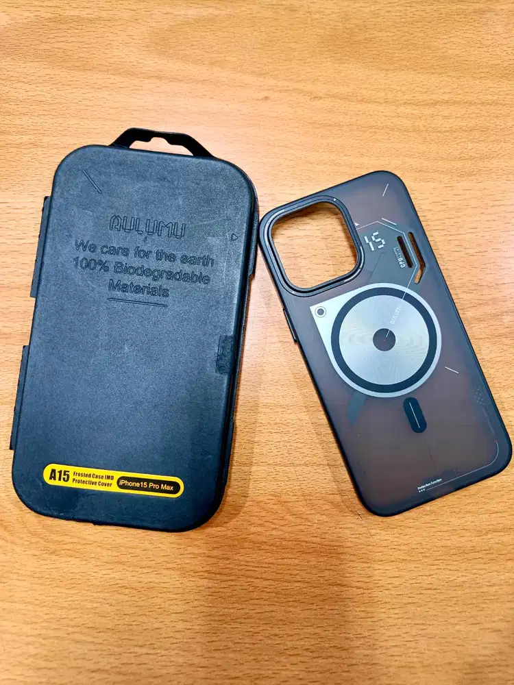 iPhone 15 Pro Max Frosted Aulumu IMD case casing like new