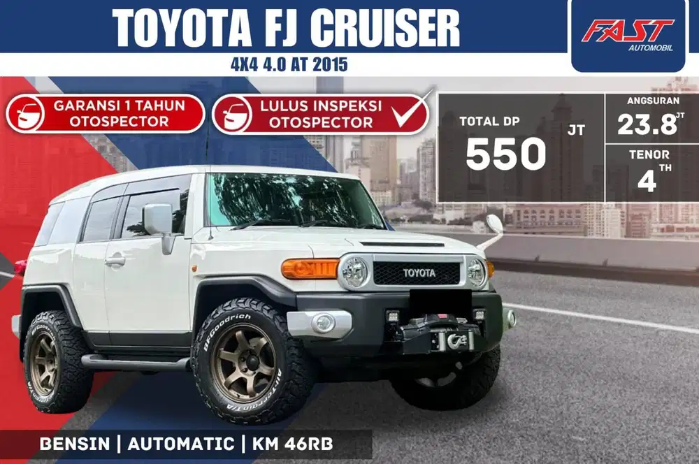 TOYOTA FJ CRUISER 2015 4x4 4.0 AT V6 LOW KM.46RB & ANTIK