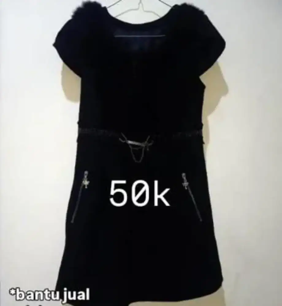 dress cantiik warna hitam cocok untuk acara², bahan tebel banget