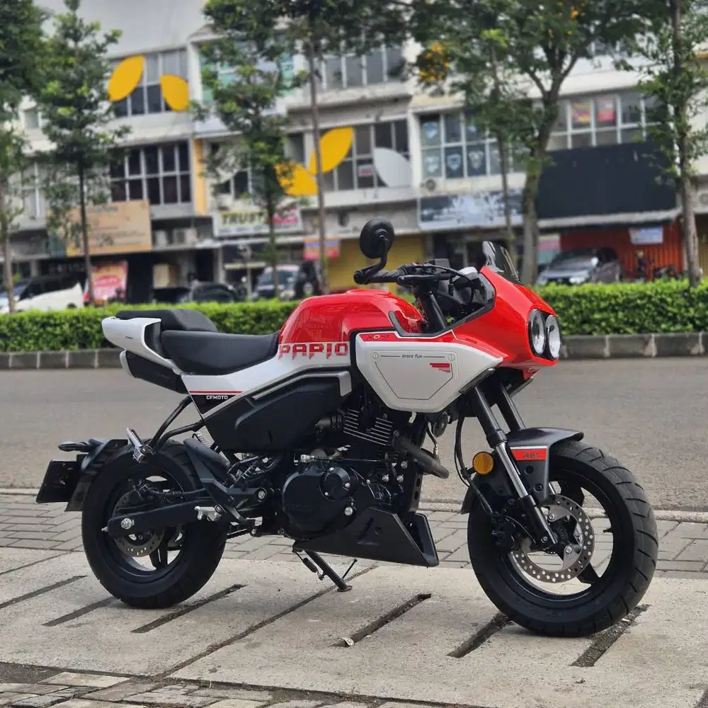 CFMOTO PAPIO XO-1 125 ABS 2024 MERAH KM 300 PERAK TAX PANJANG FULL ORI