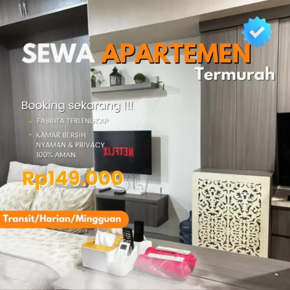 Sewa apartemen Harian/Transit GREEN PRAMUKA CITY 2BEDROOM View Monas