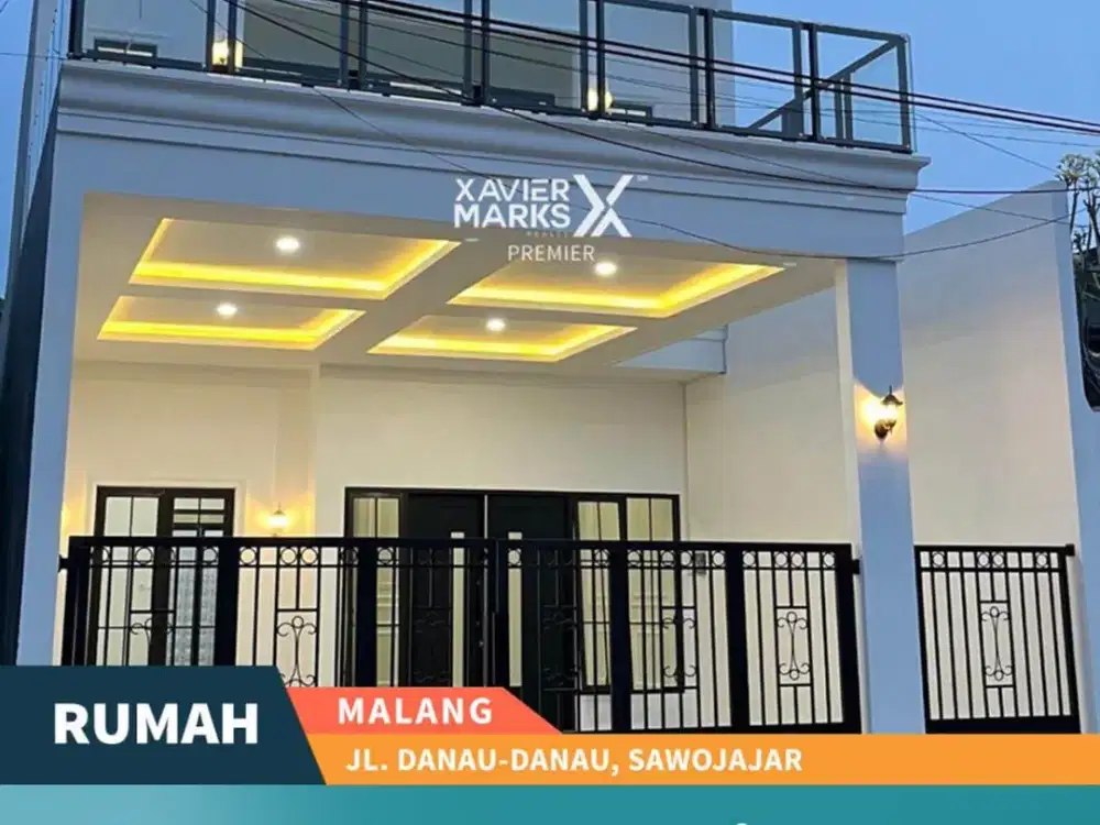 Dijual Rumah 2 Lantai Modern di Danau-Danau Sawojajar Malang