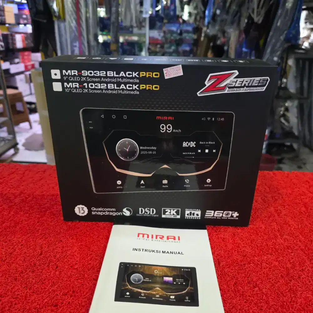 Head Unit Android MIRAI ZSERIES MR-9032 BLACK PRO 8GB+256GB 2K 9 in
