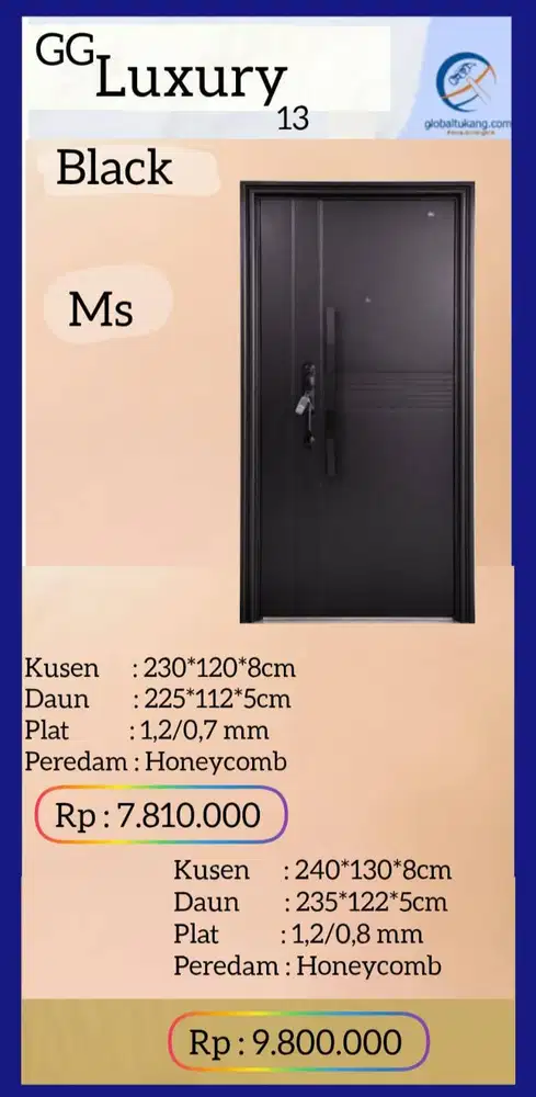 Jual Pintu baja kualitas internasional kota Padang