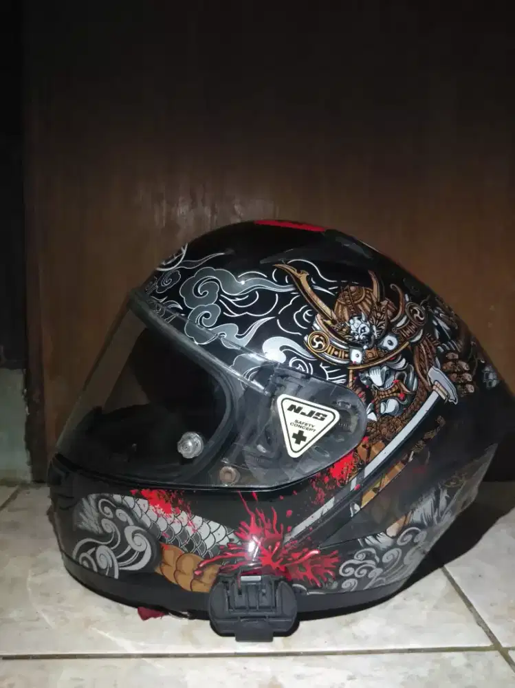 Helm NJS ZX-1R black glossy full face