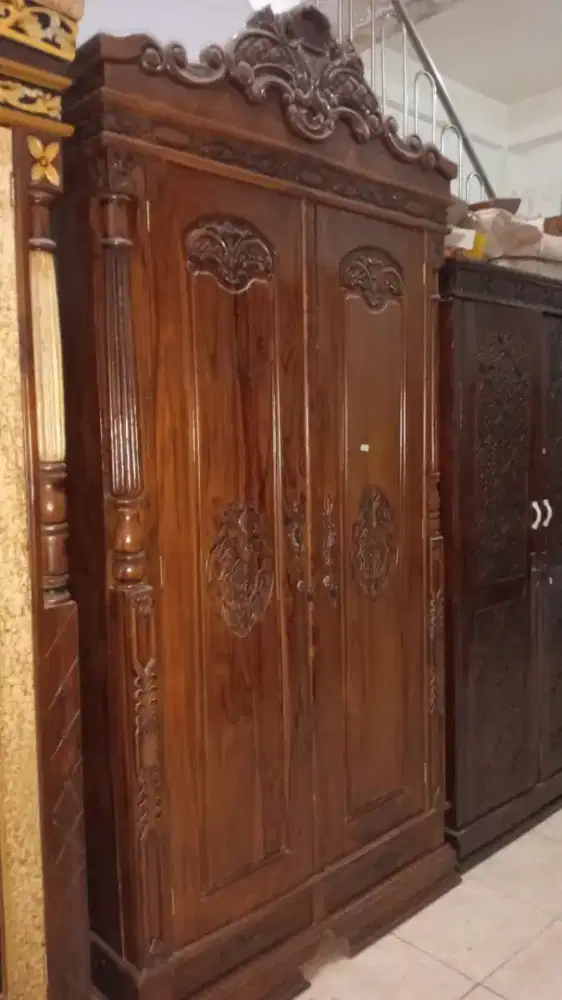 Lemari Pakaian Jati Jepara Asli Promo Cicilan Tanpa Dp