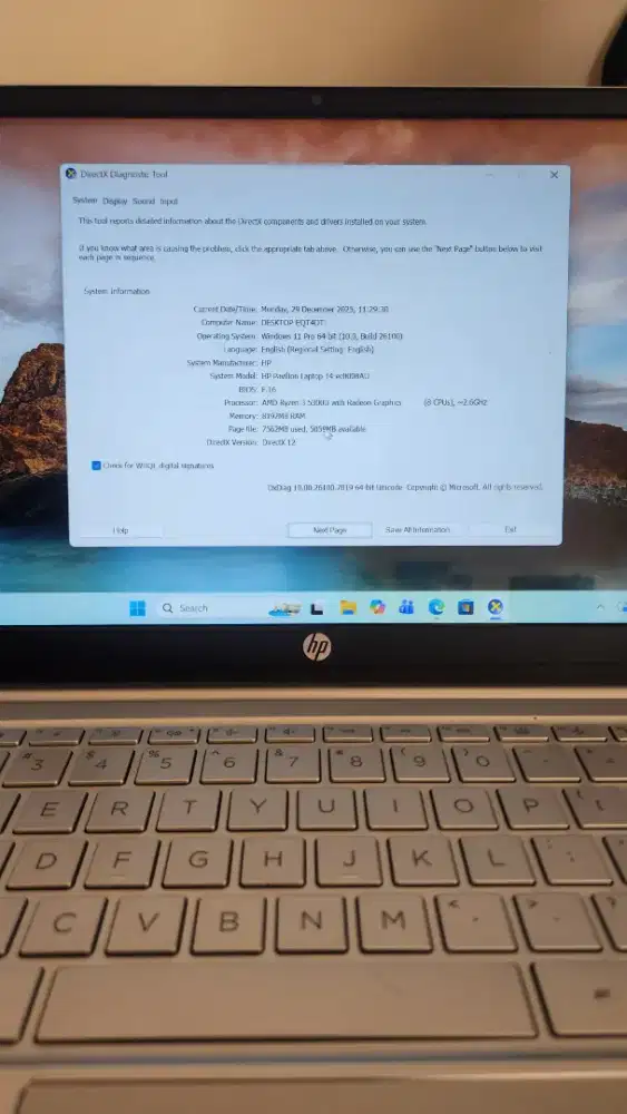 Hp pavilion amd Ryzen 3