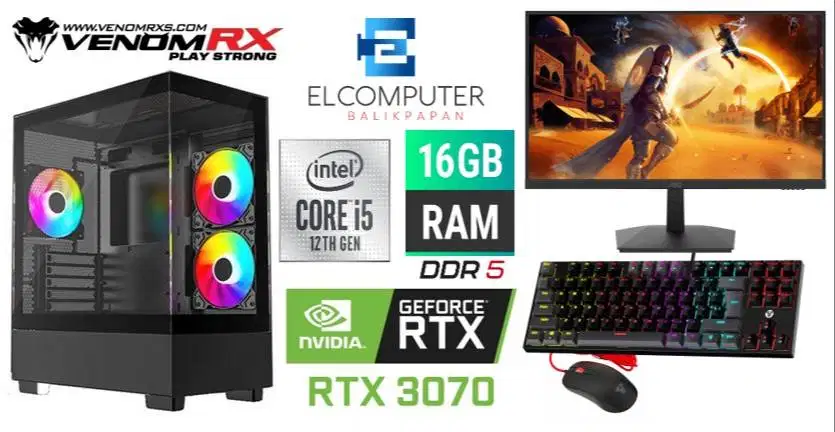 PC FULSET CORE i5 GEN 12 | RTX 3070 | RAM 16GB DDR5 | NVME 512GB
