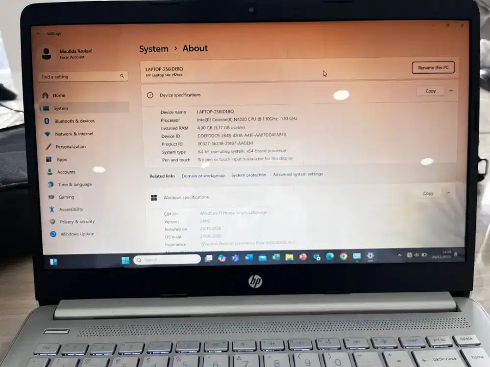 Jual BU laptop hp pemakaian perempuan