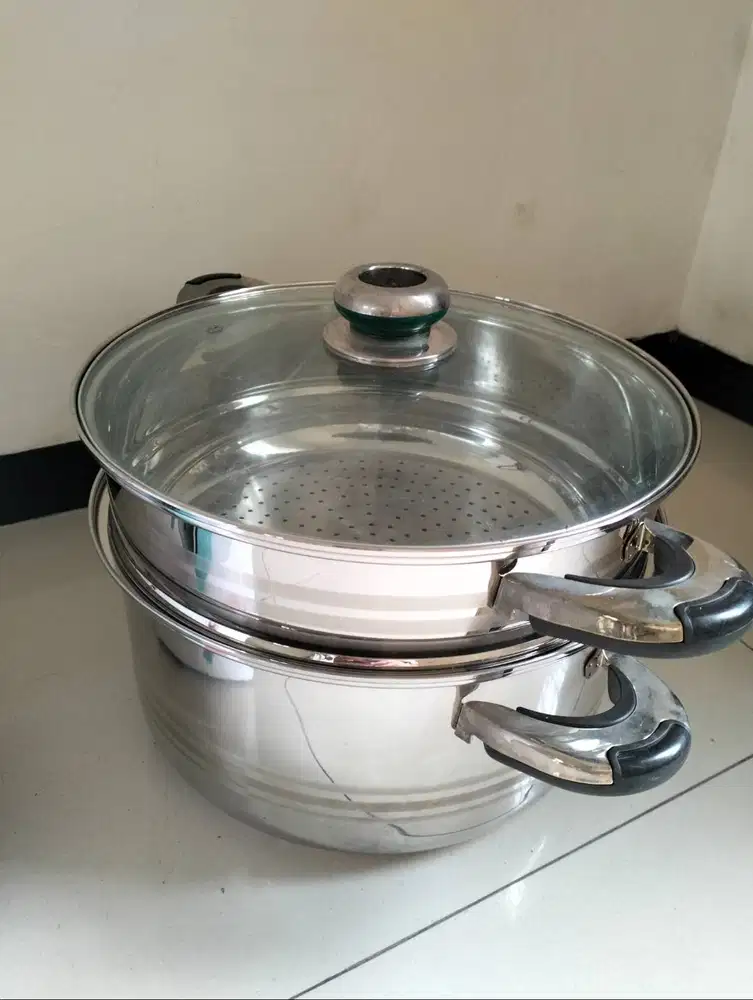 Panci kukus stainless 32 cm kualitas bagus