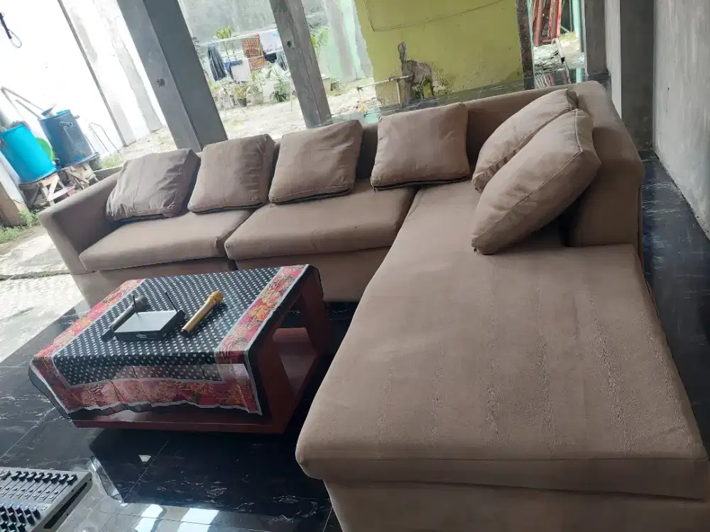 DIJUAL CEPAT SOFA SEMI KULIT UKURAN JUMBO