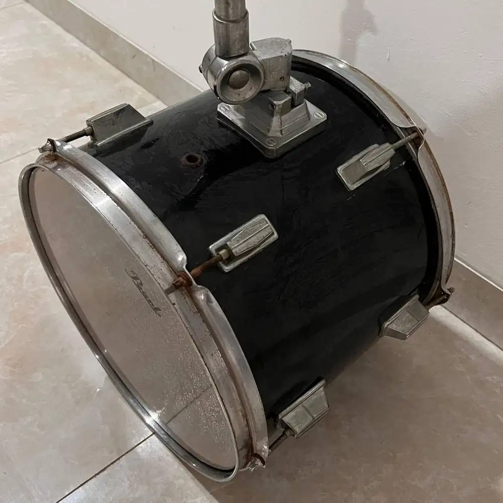 Tom 13 Drum Pearl + Holder Warna Hitam Tinggal Pasang