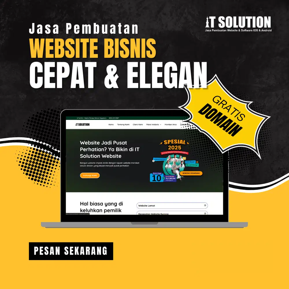 Jasa Pembuatan Website Bisnis Cepat & Elegan