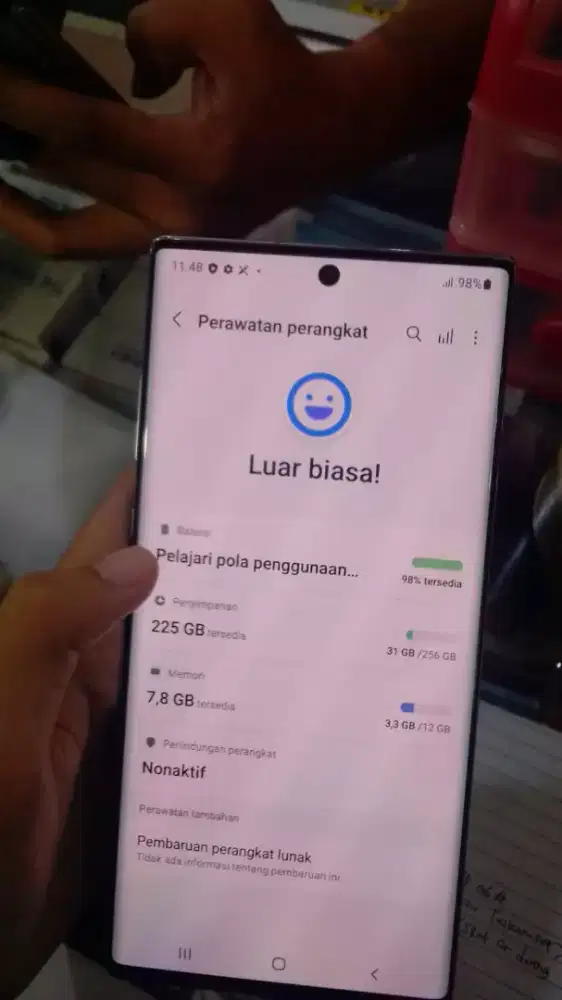 Jual samsung Galaxy Note 10+ blue