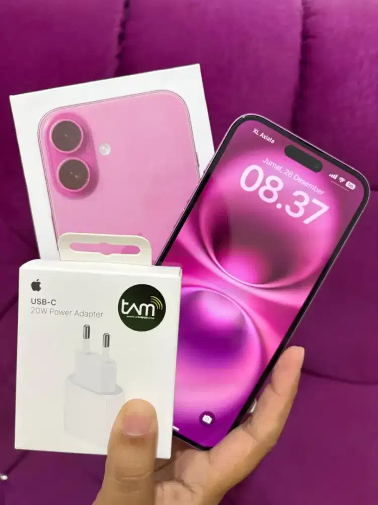 iPhone 16 Plus 128gb Pink Mulus