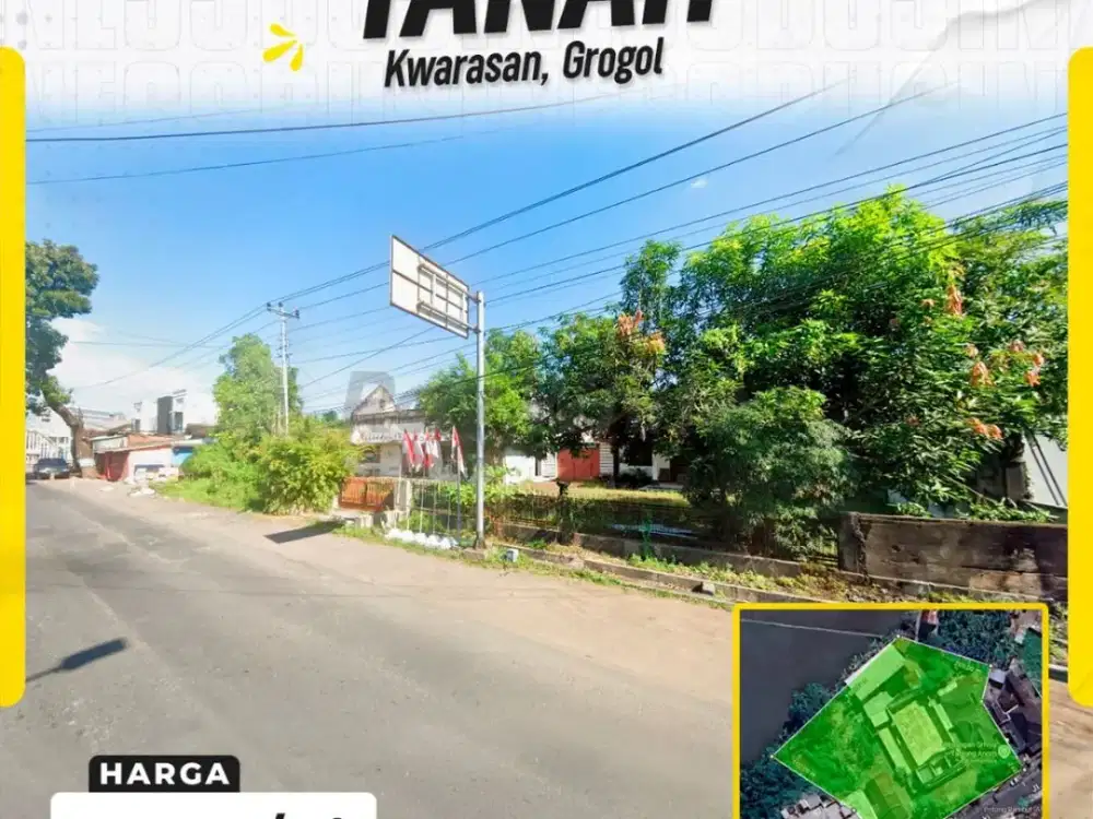 Tanah Luas Lokasi Strategis Di Grogol Cocok Untuk Gudang Dan Usaha