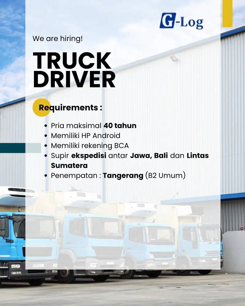 Driver Truk (Ekspedisi/Paket)