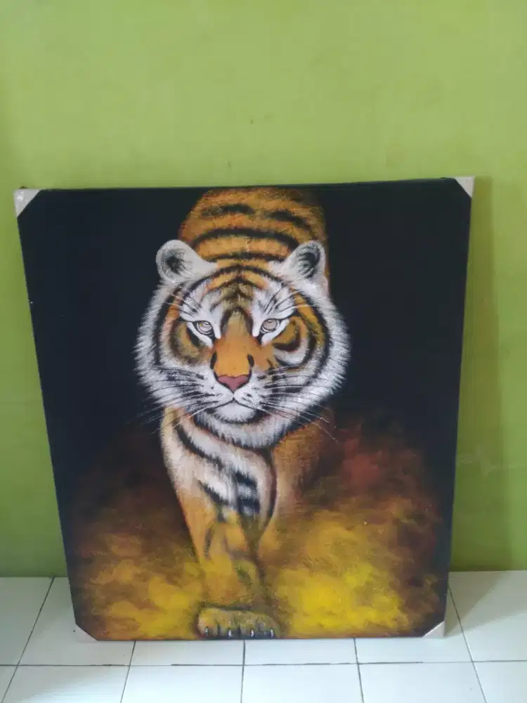 Lukisan Macan ukuran besar jual cepat