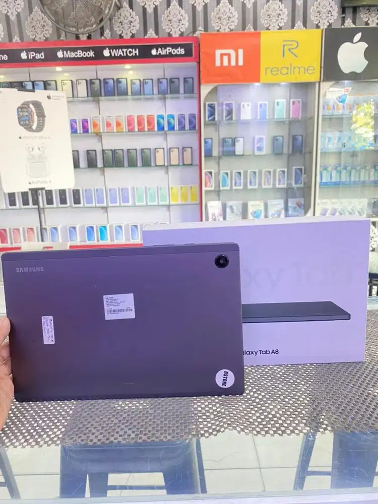 SAMSUNG GALAXY TAB A8 4/128GB CELL FULLSET, EX GARANSI RESMI/INDONESIA