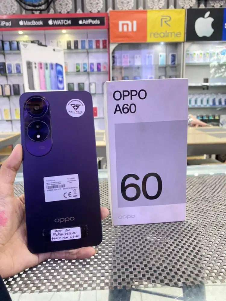 OPPO A60 8/128GB FULLSET, GARANSI RESMI/INDONESIA 4 BULAN
