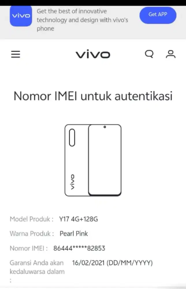 Batangan Vivo y17 ramn4/128 850 nego bu lok rawalumbu jembatan 3