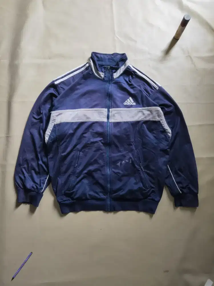 90s vintage jacket tracktop adidas BIG LOGO USED NORMAL