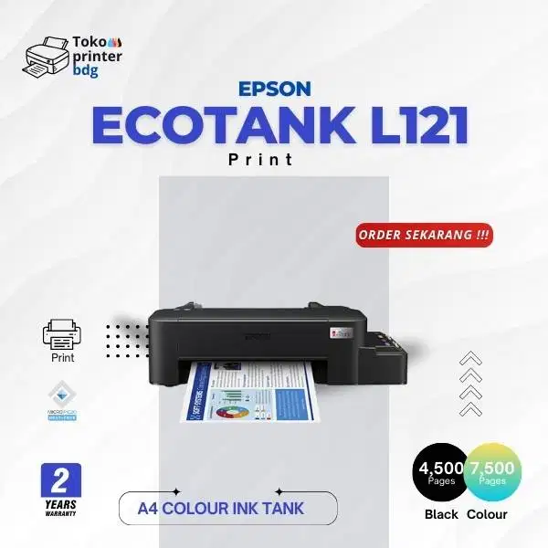 Printer Epson L121 ecotank garansi resmi 2tahun