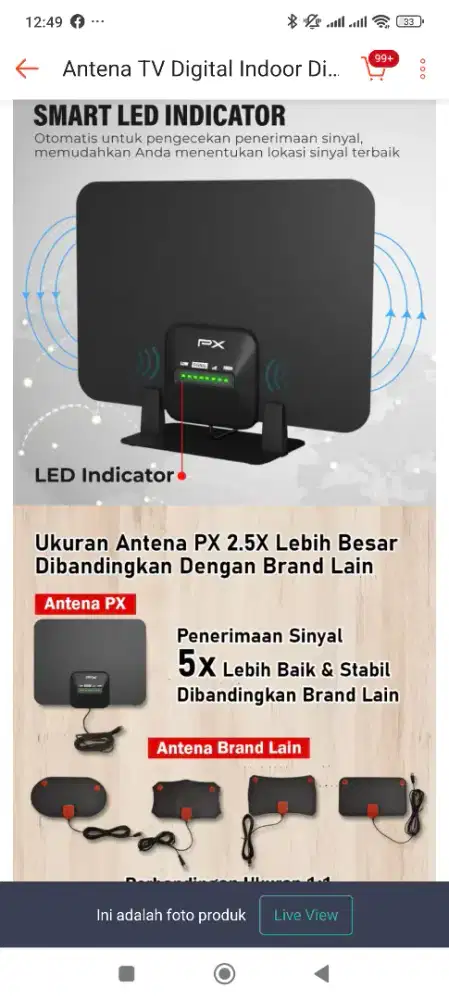 ANTENA TV DIGITAL INDOOR